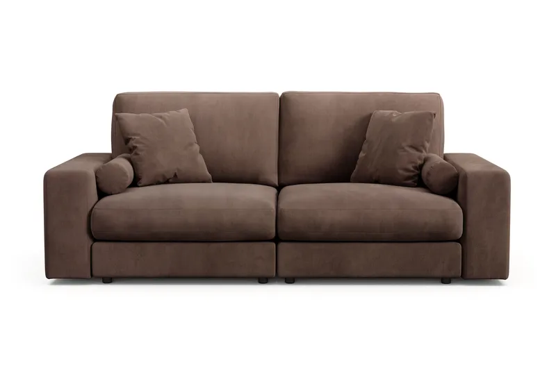 Arken Lyx 3-personers Dyb Sofa i Manchester - Brun - Møbler - Sofaer - 3 personers sofa