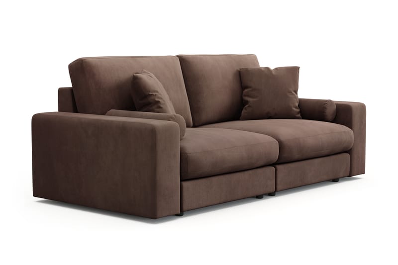 Arken Lyx 3-personers Dyb Sofa i Manchester - Brun - Møbler - Sofaer - 3 personers sofa