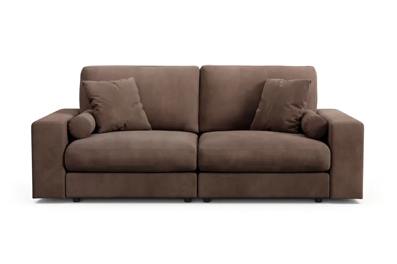 Arken Lyx 3-personers Dyb Sofa i Manchester - Brun - Møbler - Sofaer - 3 personers sofa