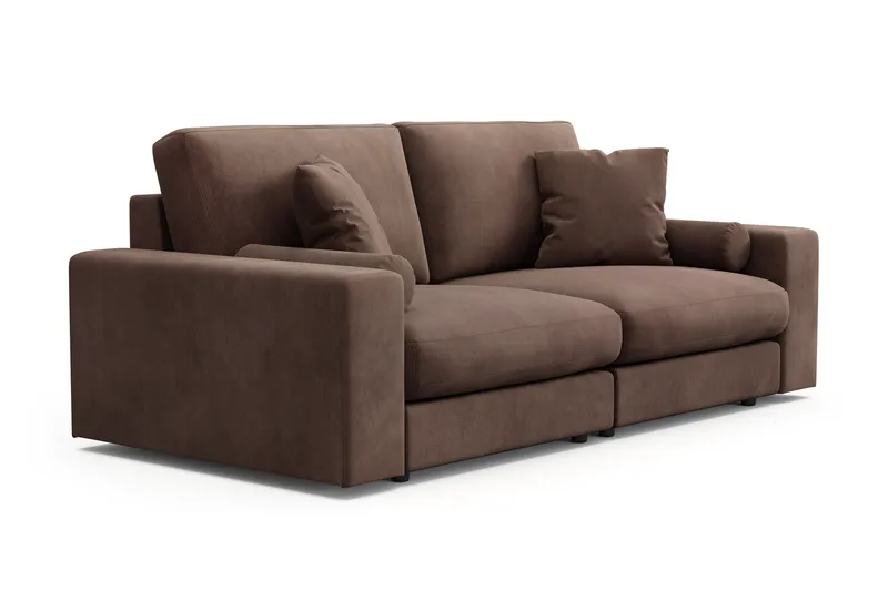 Arken Lyx 3-personers Dyb Sofa i Manchester - Brun - Møbler - Sofaer - 3 personers sofa