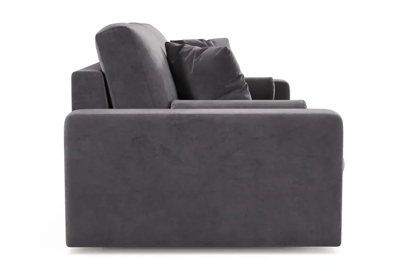 Arken Lyx 3-personers Dyb Sofa i fløjl - Mørkegrå - Møbler - Sofaer - Velour sofaer