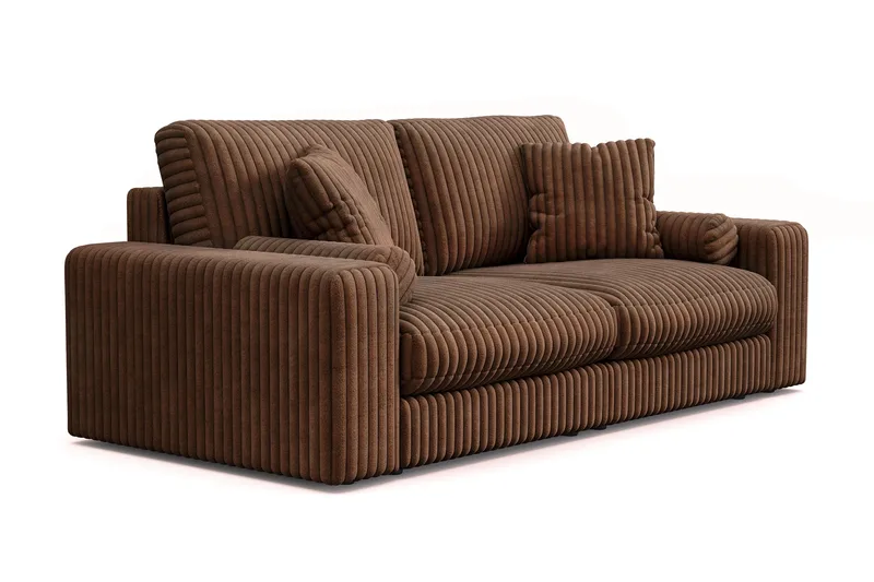 Arken Lyx 3-personers Dyb Sofa i Manchester - Mørkebrun - Møbler - Sofaer - 3 personers sofa