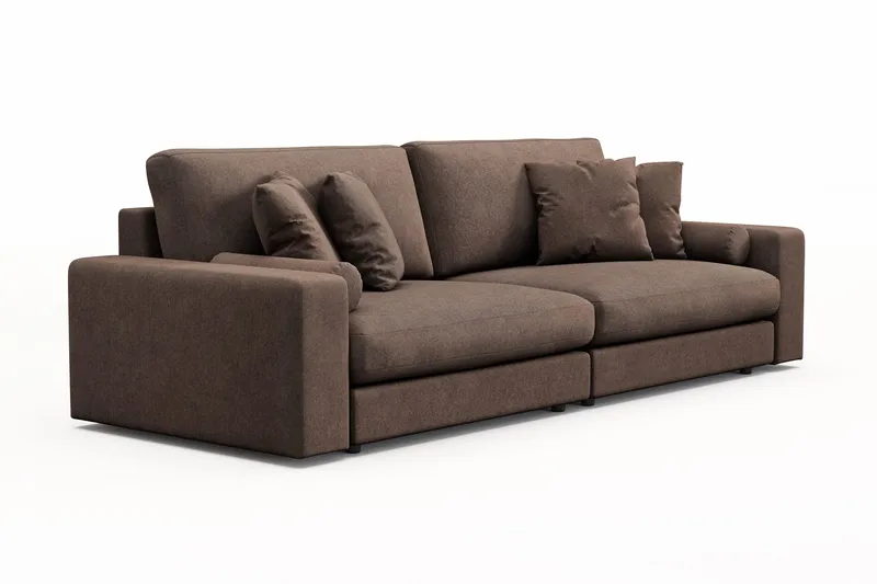 Arken Lyx 4-personers Dyb Sofa i stof - Brun - Møbler - Sofaer - 4 personers sofa