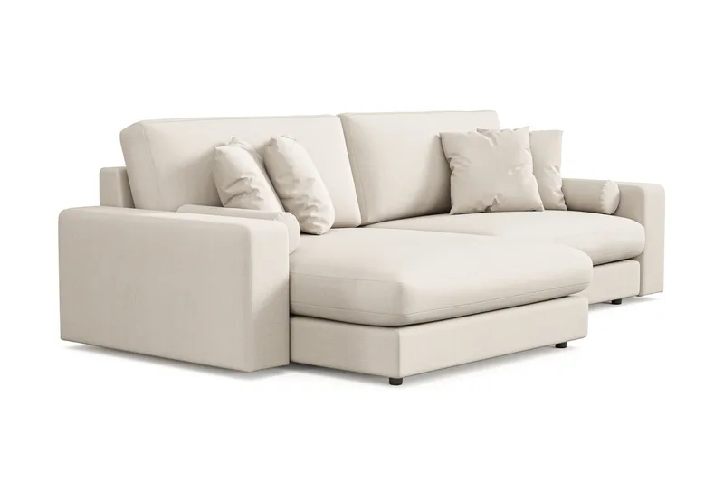 Arken Lyx 4-personers Vendbar L-formet Dyb Chaiselongsofa i stof - Lys beige - Møbler - Sofaer - Sofa med chaiselong