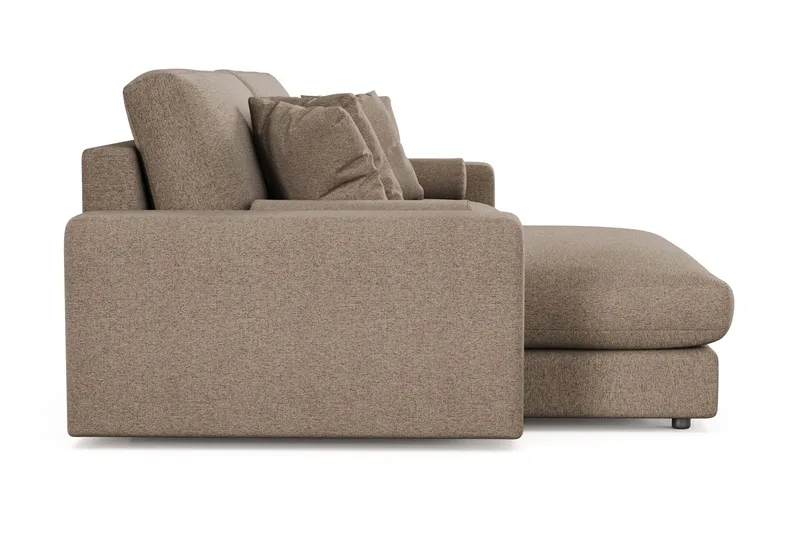 Arken Lyx 4-personers Vendbar L-formet Dyb Chaiselongsofa i stof - Brun - Møbler - Sofaer - Sofa med chaiselong