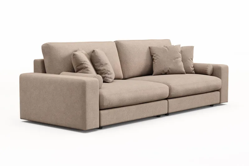Arken Lyx 4-personers Dyb Sofa i stof - Beige - Møbler - Sofaer - 4 personers sofa