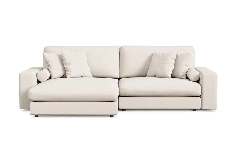 Arken Lyx 4-personers Vendbar L-formet Dyb Chaiselongsofa i stof - Lys beige - Møbler - Sofaer - Sofa med chaiselong