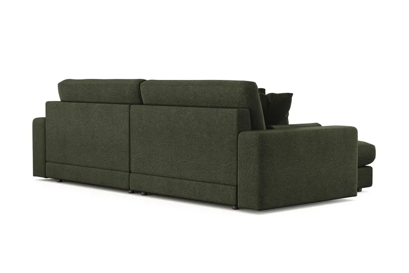 Arken Lyx 4-personers Vendbar L-formet Dyb Chaiselongsofa i stof - Grøn - Møbler - Sofaer - Sofa med chaiselong