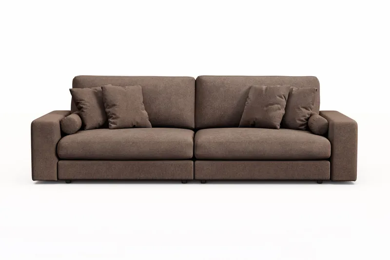 Arken Lyx 4-personers Dyb Sofa i stof, Brun