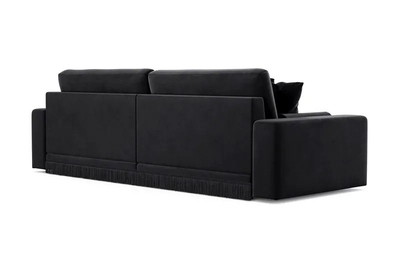 Arken Lyx 4-personers Dyb Sofa i fløjl - Sort - Møbler - Sofaer - Velour sofaer