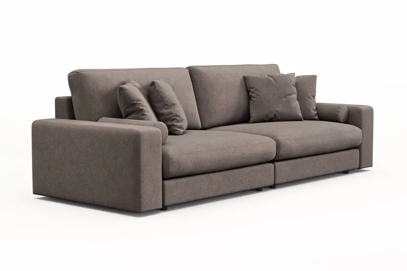 Arken Lyx 4-personers Dyb Sofa i stof - Brun - Møbler - Sofaer - 4 personers sofa