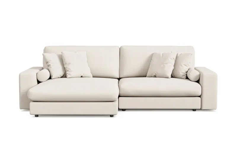 Arken Lyx 4-personers Vendbar L-formet Dyb Chaiselongsofa i stof - Lys beige - Møbler - Sofaer - Sofa med chaiselong