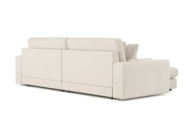 Arken Lyx 4-personers Vendbar L-formet Dyb Chaiselongsofa i stof - Lys beige - Møbler - Sofaer - Sofa med chaiselong