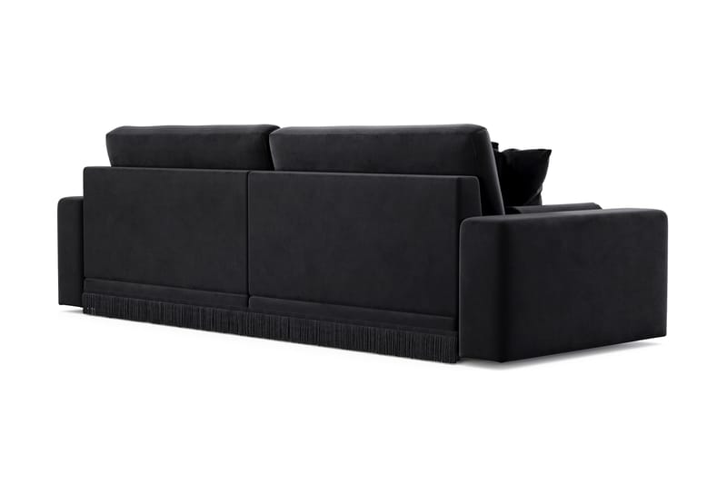 Arken Lyx 4-personers Dyb Sofa i fløjl - Sort - Møbler - Sofaer - Velour sofaer