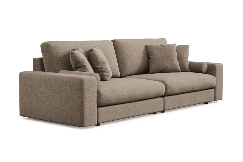 Arken Lyx 4-personers Dyb Sofa i stof - Brun - Møbler - Sofaer - 4 personers sofa
