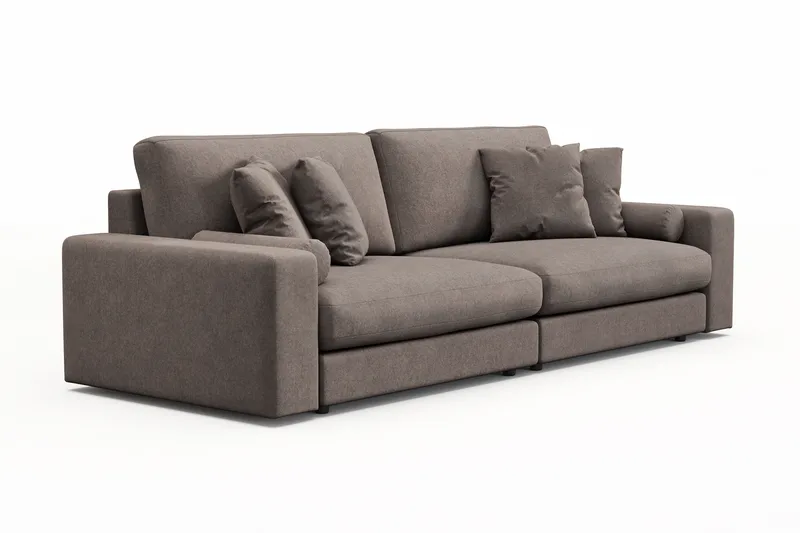 Arken Lyx 4-personers Dyb Sofa i stof - Brun - Møbler - Sofaer - 4 personers sofa