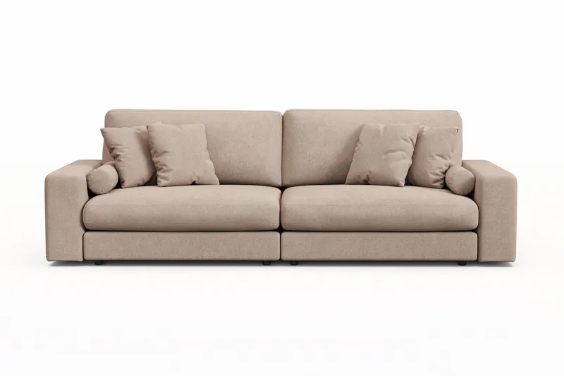 Arken Lyx 4-personers Dyb Sofa i stof - Beige - Møbler - Sofaer - 4 personers sofa