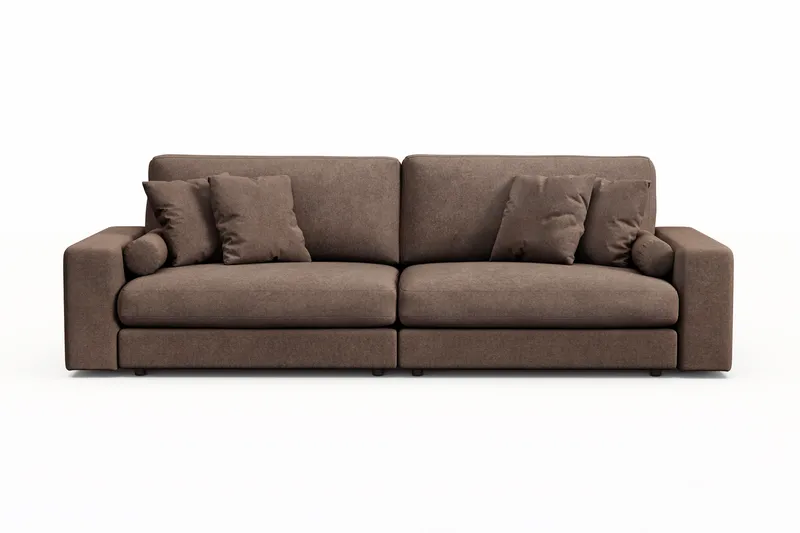 Arken Lyx 4-personers Dyb Sofa i stof - Brun - Møbler - Sofaer - 4 personers sofa