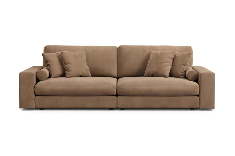 Arken Lyx 4-personers Dyb Sofa i Manchester - Brun - Møbler - Sofaer - 4 personers sofa