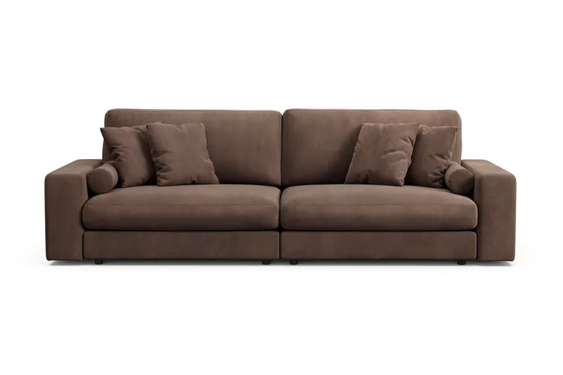 Arken Lyx 4-personers Dyb Sofa i Manchester - Brun - Møbler - Sofaer - 4 personers sofa