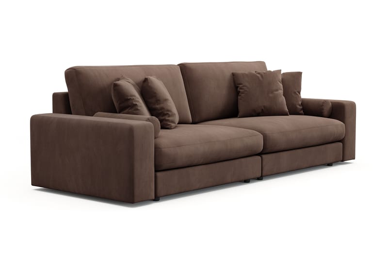 Arken Lyx 4-personers Dyb Sofa i Manchester - Brun - Møbler - Sofaer - 4 personers sofa