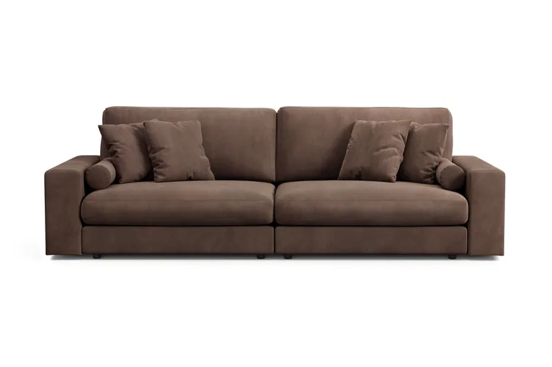 Arken Lyx 4-personers Dyb Sofa i Manchester - Brun - Møbler - Sofaer - 4 personers sofa