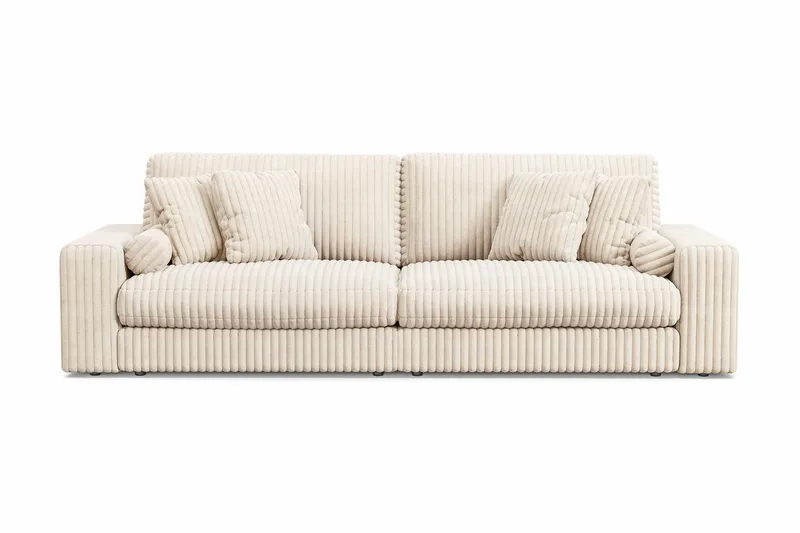 Arken Lyx 4-personers Dyb Sofa i Manchester - Beige - Møbler - Sofaer - 4 personers sofa