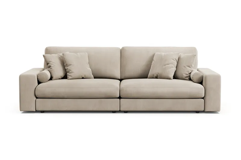 Arken Lyx 4-personers Dyb Sofa i Manchester - Greige - Møbler - Sofaer - 4 personers sofa