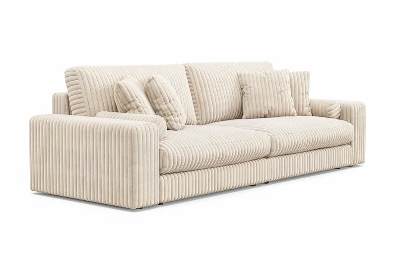 Arken Lyx 4-personers Dyb Sofa i Manchester - Beige - Møbler - Sofaer - 4 personers sofa