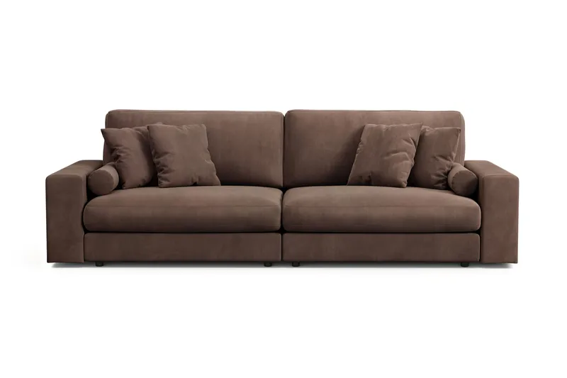 Arken Lyx 4-personers Dyb Sofa i Manchester - Brun - Møbler - Sofaer - 4 personers sofa