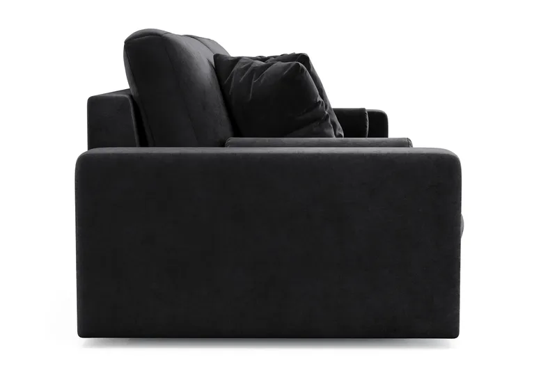 Arken Lyx 4-personers Dyb Sofa i fløjl - Sort - Møbler - Sofaer - Velour sofaer