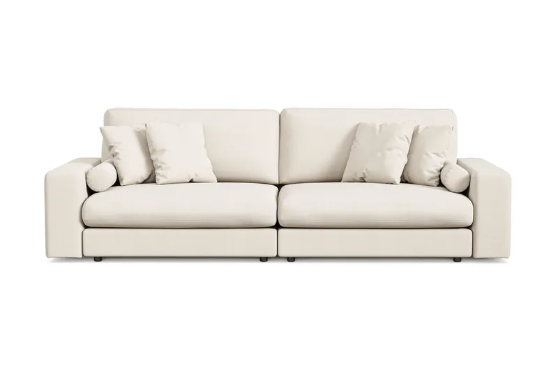 Arken Lyx 4-personers Dyb Sofa i stof, Lys beige