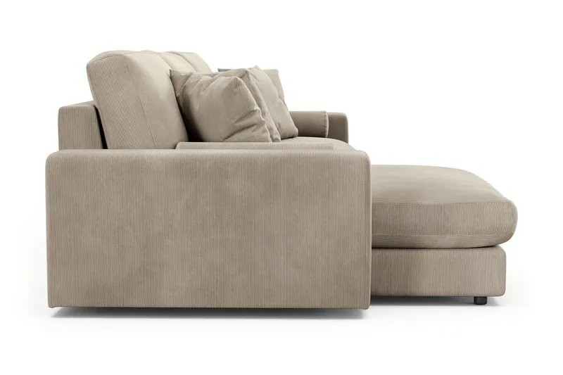 Arken Lyx 5-personers Vendbar L-formet Dyb Chaiselongsofa i Manchester - Greige - Møbler - Sofaer - Sofa med chaiselong