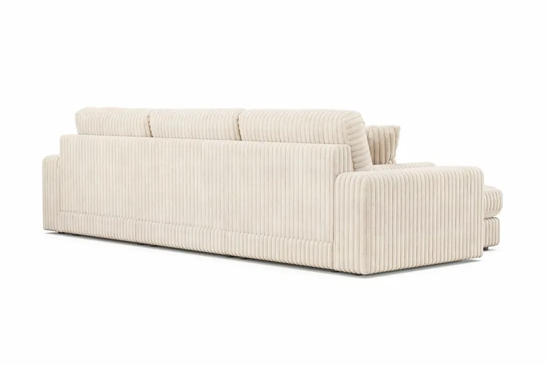 Arken Lyx 5-personers Vendbar L-formet Dyb Chaiselongsofa i Manchester - Beige - Møbler - Sofaer - Sofa med chaiselong
