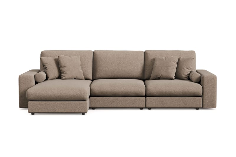 Arken Lyx 5-personers Vendbar L-formet Dyb Chaiselongsofa i stof - Brun - Møbler - Sofaer - Sofa med chaiselong
