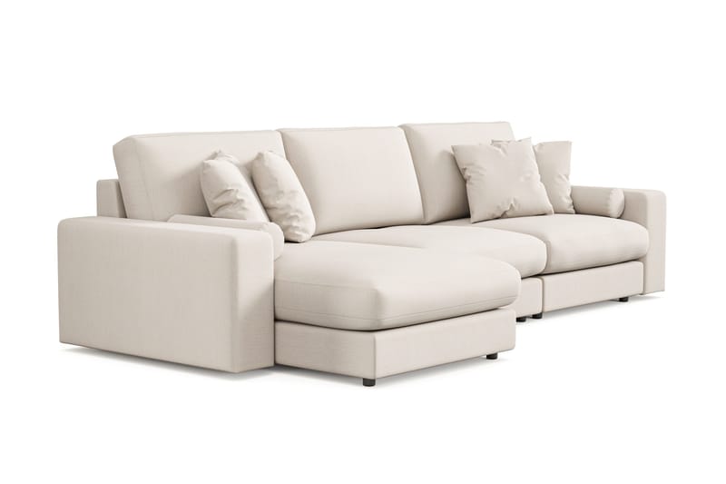 Arken Lyx 5-personers Vendbar L-formet Dyb Chaiselongsofa i stof - Lys beige - Møbler - Sofaer - Sofa med chaiselong