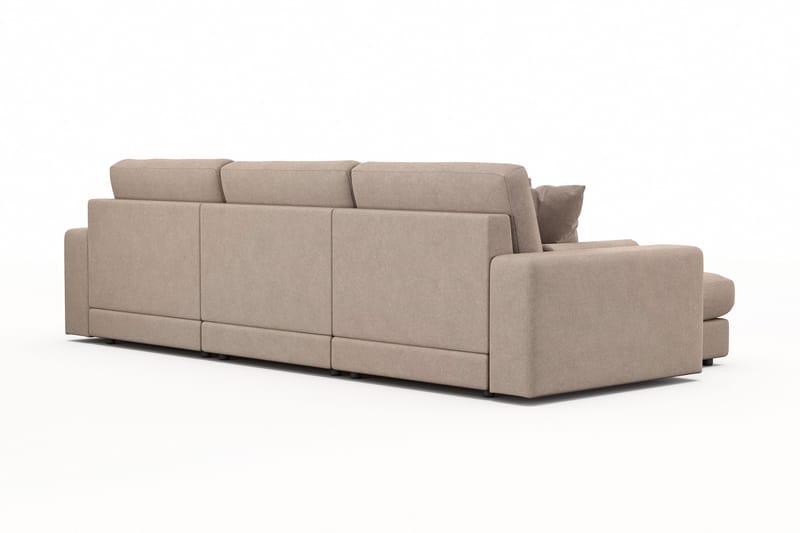 Arken Lyx 5-personers Vendbar L-formet Dyb Chaiselongsofa i stof - Beige - Møbler - Sofaer - Sofa med chaiselong