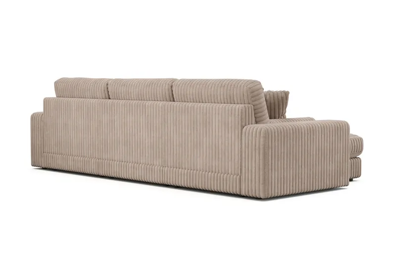 Arken Lyx 5-personers Vendbar L-formet Dyb Chaiselongsofa i Manchester - Greige - Møbler - Sofaer - Sofa med chaiselong