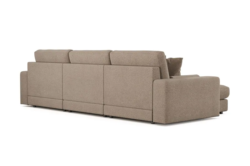 Arken Lyx 5-personers Vendbar L-formet Dyb Chaiselongsofa i stof - Brun - Møbler - Sofaer - Sofa med chaiselong