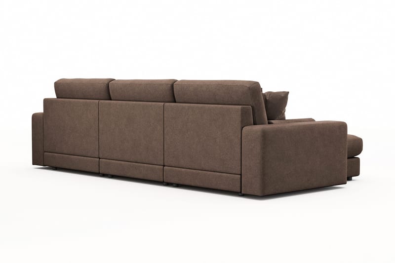 Arken Lyx 5-personers Vendbar L-formet Dyb Chaiselongsofa i stof - Brun - Møbler - Sofaer - Sofa med chaiselong