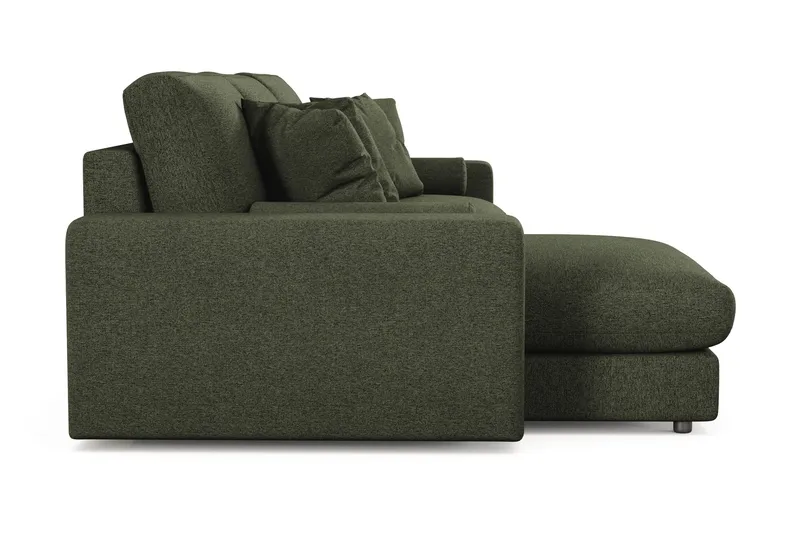 Arken Lyx 5-personers Vendbar L-formet Dyb Chaiselongsofa i stof - Grøn - Møbler - Sofaer - Sofa med chaiselong