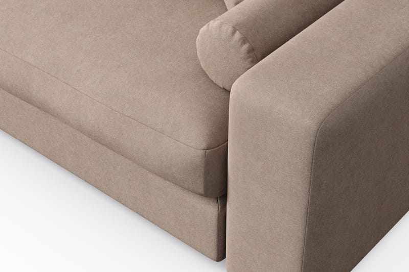 Arken Lyx 5-personers Vendbar L-formet Dyb Chaiselongsofa i stof - Beige - Møbler - Sofaer - Sofa med chaiselong