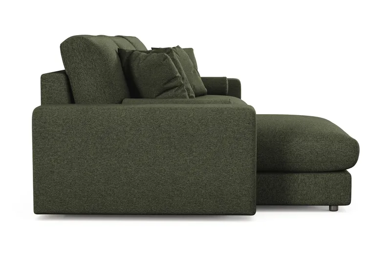 Arken Lyx 5-personers Vendbar L-formet Dyb Chaiselongsofa i stof - Grøn - Møbler - Sofaer - Sofa med chaiselong