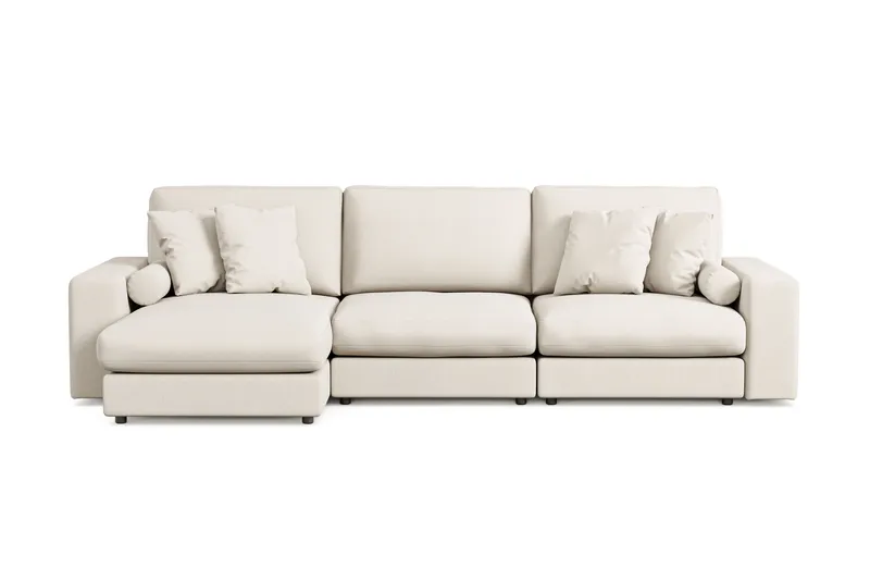 Arken Lyx 5-personers Vendbar L-formet Dyb Chaiselongsofa i stof - Lys beige - Møbler - Sofaer - Sofa med chaiselong
