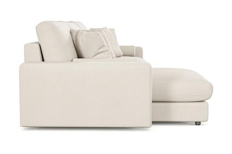 Arken Lyx 5-personers Vendbar L-formet Dyb Chaiselongsofa i stof - Lys beige - Møbler - Sofaer - Sofa med chaiselong