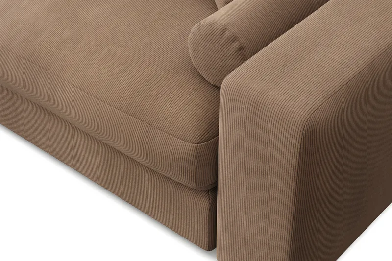 Arken Lyx 5-personers Vendbar L-formet Dyb Chaiselongsofa i Manchester - Brun - Møbler - Sofaer - Sofa med chaiselong