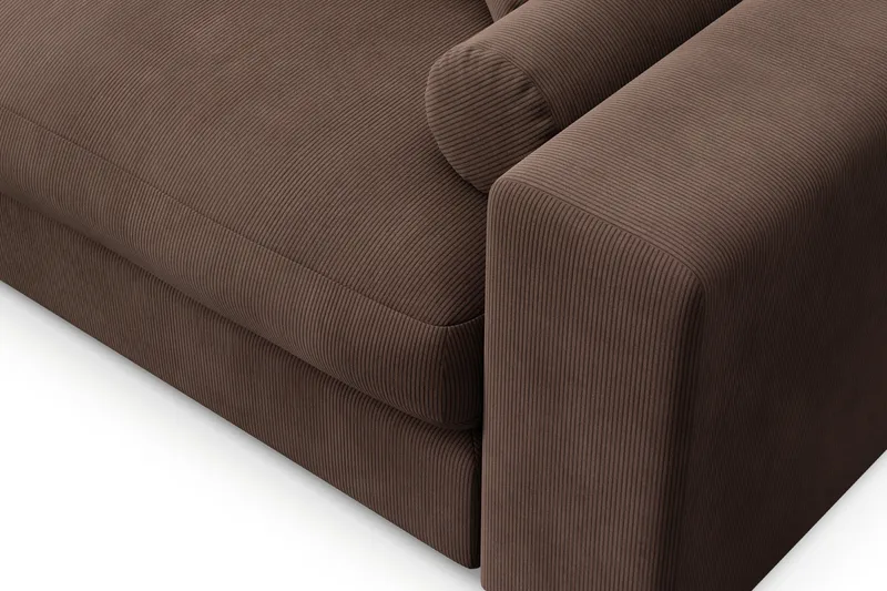 Arken Lyx 5-personers Vendbar L-formet Dyb Chaiselongsofa i Manchester - Brun - Møbler - Sofaer - Sofa med chaiselong