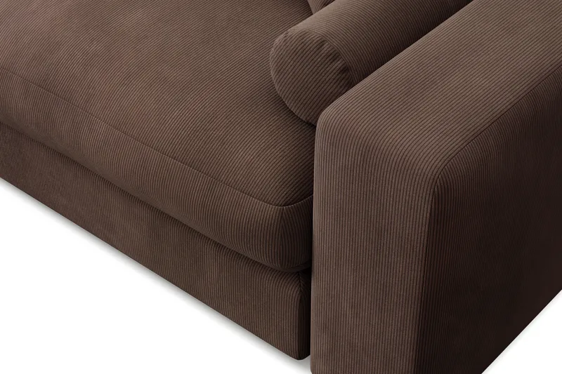 Arken Lyx 5-personers Vendbar L-formet Dyb Chaiselongsofa i Manchester - Brun - Møbler - Sofaer - Sofa med chaiselong