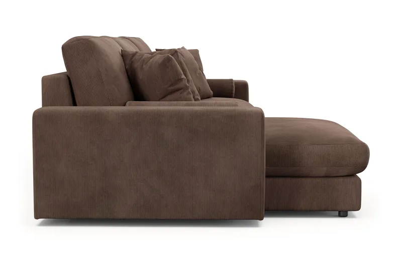 Arken Lyx 5-personers Vendbar L-formet Dyb Chaiselongsofa i Manchester - Brun - Møbler - Sofaer - Sofa med chaiselong