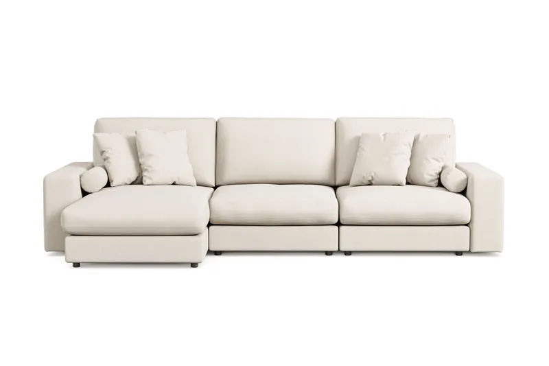 Arken Lyx 5-personers Vendbar L-formet Dyb Chaiselongsofa i stof - Lys beige - Møbler - Sofaer - Sofa med chaiselong